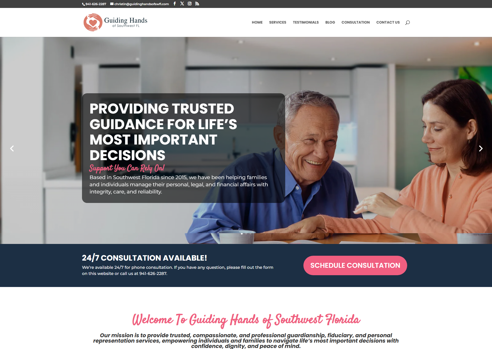 Guiding Hands of SW Florida website