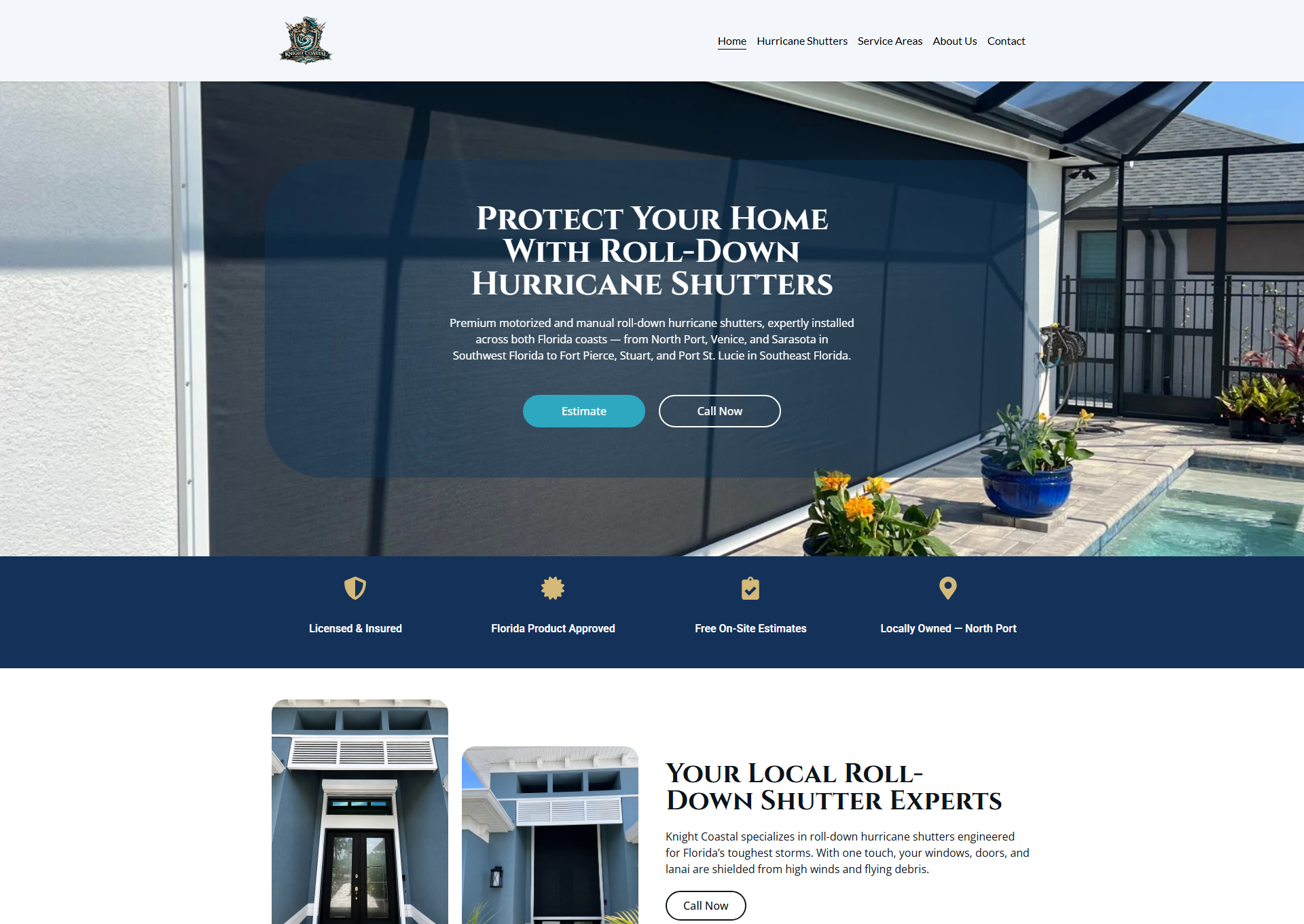 Knight Coastal Hurricane Protection website